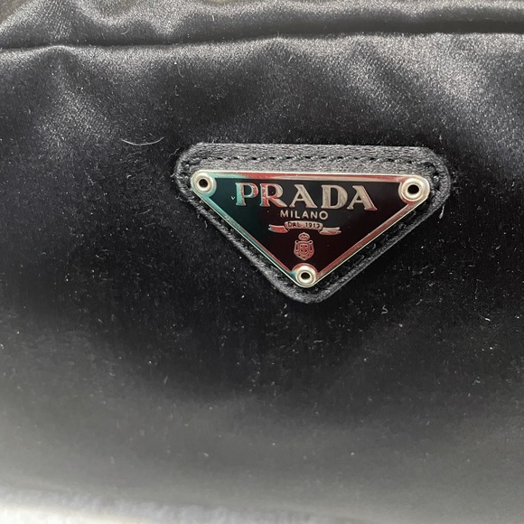 Authentic Prada Satin Toiletries Bag & Slippers - Picture 2 of 14
